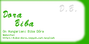 dora biba business card